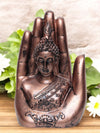 Buddha Palm Statue Handmade (Antique Copper)