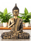 Vivars Home Buddha Polystone Statue Blessing (Antique Gold)