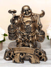 Vivars Home Cheerful Laughing Buddha Along with Money Bag