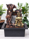 Vivars Home Lord Buddha Water Fountain with LED Light -Antique Gold