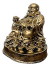 Vivars Home Antique Gold Laughing Buddha Sitting on Money