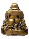 Vivars Home Antique Gold Laughing Buddha Sitting on Money