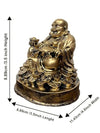Vivars Home Antique Gold Laughing Buddha Sitting on Money