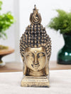 Lord Buddha Head Statue Showpiece- Antique Gold