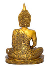 Vivars Home Sitting Buddha Idol Statue – Elegant Gold Finish