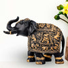 Vivars Home Elephant Sculpture Showpiece - Black Gold