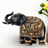 Elephant Sculpture Showpiece - Black Gold