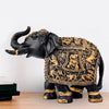 Elephant Sculpture Showpiece - Black Gold