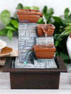 Vivars Home Natural Tabletop Fountain Water Fountain with LED Light