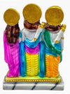 Vivars Home Marble Dust Lord Ram Darbar Statue With Sita And Hanuman Handmade-Multicolor