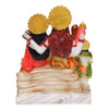 Vivars Home Marble Lord Shiv Family with Parvati and Ganesh -Red