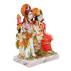 Vivars Home Marble Lord Shiv Family with Parvati and Ganesh -Red