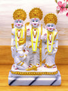 Vivars Home Marble Dust Lord Ram Darbar Statue with Sita and Hanuman Handmade