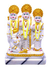 Vivars Home Marble Dust Lord Ram Darbar Statue with Sita and Hanuman Handmade