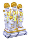 Vivars Home Marble Dust Lord Ram Darbar Statue with Sita and Hanuman Handmade