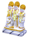 Vivars Home Marble Dust Lord Ram Darbar Statue with Sita and Hanuman Handmade
