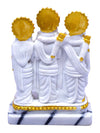 Vivars Home Marble Dust Lord Ram Darbar Statue with Sita and Hanuman Handmade