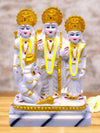Vivars Home Marble Dust Lord Ram Darbar Statue with Sita and Hanuman Handmade
