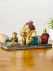 Lord Ganesha with Mushak Statue - Multicolor