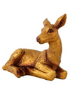 Vivars Home Polyresin Deer Statue (Golden Color)