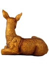 Vivars Home Polyresin Deer Statue (Golden Color)