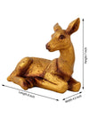 Vivars Home Polyresin Deer Statue (Golden Color)