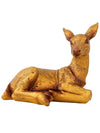Vivars Home Polyresin Deer Statue (Golden Color)