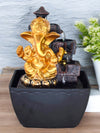 Golden Lord Ganesha Water Fountain with LED Lights