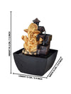 Golden Lord Ganesha Water Fountain with LED Lights