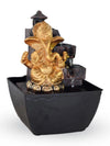 Golden Lord Ganesha Water Fountain with LED Lights