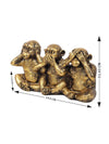 Vivars Home Decorative Gandhi Ji Monkey Set of 3 Showpiece