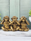 Vivars Home Decorative Gandhi Ji Monkey Set of 3 Showpiece