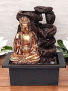 Vivars Home Golden Lord Buddha Waterfall Fountain with Led