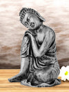 Vivars Home Decorative Buddha Statue Showpiece (Silver)