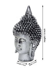 Vivars Home Decorative Lord Buddha Head Antique Silver