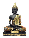 Vivars Home Sitting Buddha Idol Statue Gold Orange