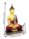 Vivars Home Sitting Buddha Idol Statue - Red
