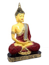 Vivars Home Sitting Buddha Idol Statue - Red