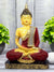 Vivars Home Sitting Buddha Idol Statue - Red