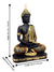 Vivars Home Sitting Buddha Idol Statue Gold Orange