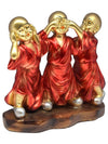 Vivars Home Standing Buddha Playful Monks