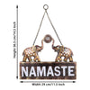 Vivars Home Metallic Hand Crafted Antique Decorative Namaste Elephant Pair