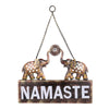 Vivars Home Metallic Hand Crafted Antique Decorative Namaste Elephant Pair