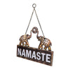 Vivars Home Metallic Hand Crafted Antique Decorative Namaste Elephant Pair