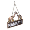 Vivars Home Metallic Hand Crafted Antique Decorative Namaste Elephant Pair