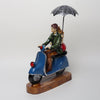Vivars Home Romantic Love Couple on Blue Scooter Statue