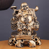 Vivars Home Cheerful Laughing Buddha Along with Money Bag (Gold)