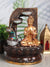 Vivars Home Buddha Waterfall Fountain Meditation 4 Tier With LED Light